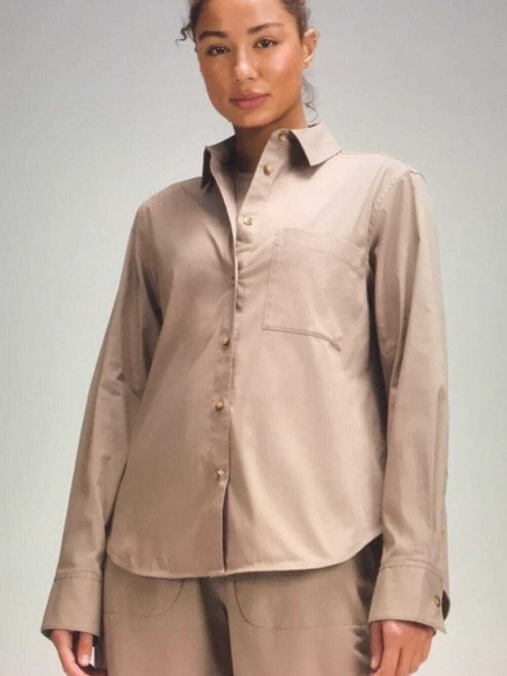 Lululemon Relaxed Fit Poplin Button Down Shirt